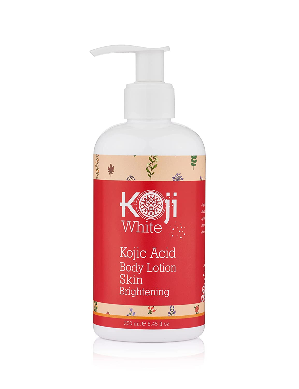 Koji White Kojic Acid Skin Brightening Body Lotion - Daily Moisturizer & Glowing Skin, Dark Spots, Boost Hydrating, Sun Damage Skin, Uneven Skin Tone, Paraben-Free, Vegan, 8.45 Fl Oz Bottle