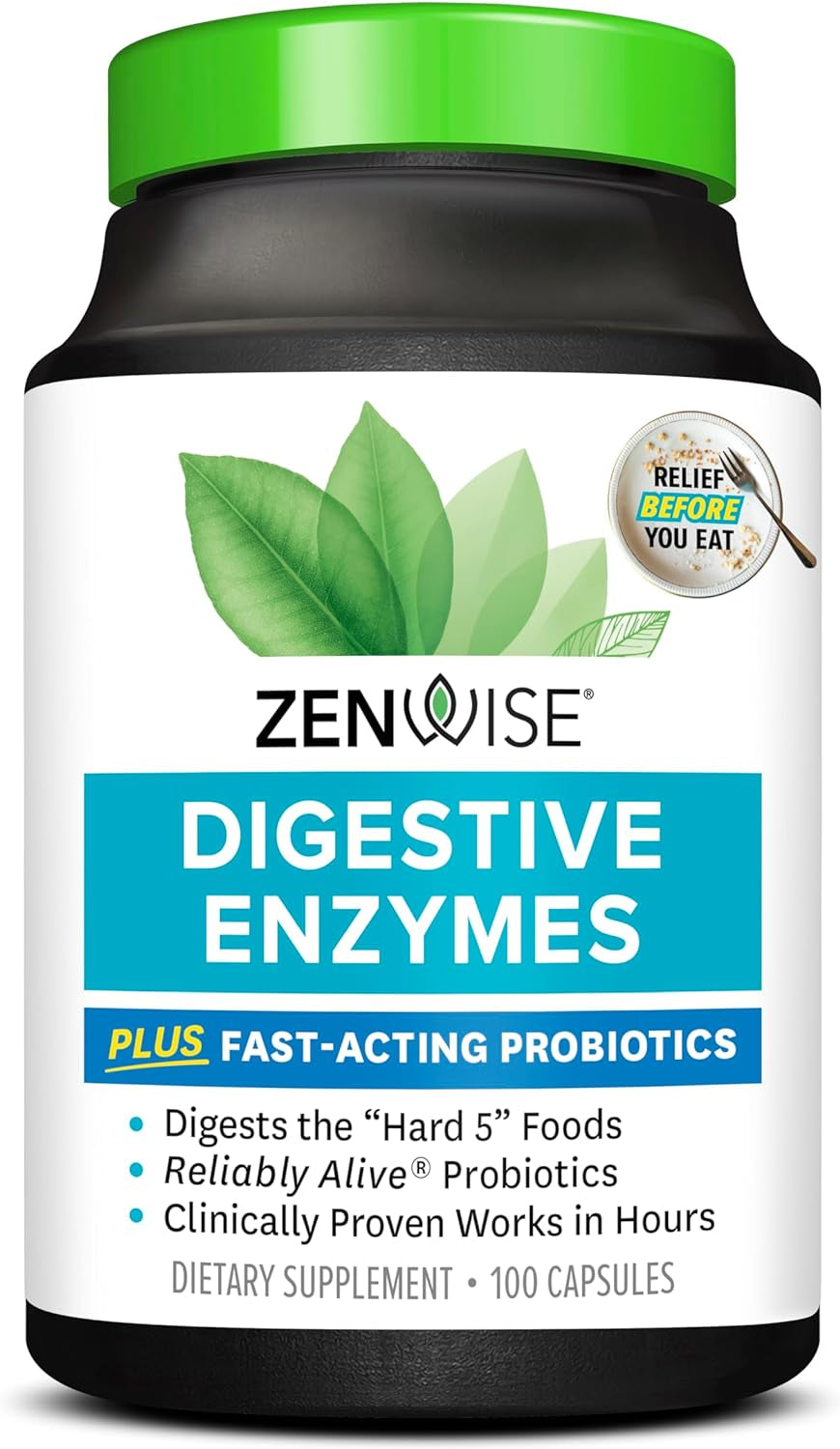 "Digestive Harmony: Probiotic Enzyme Blend for Gut Health - 180 Capsules"
