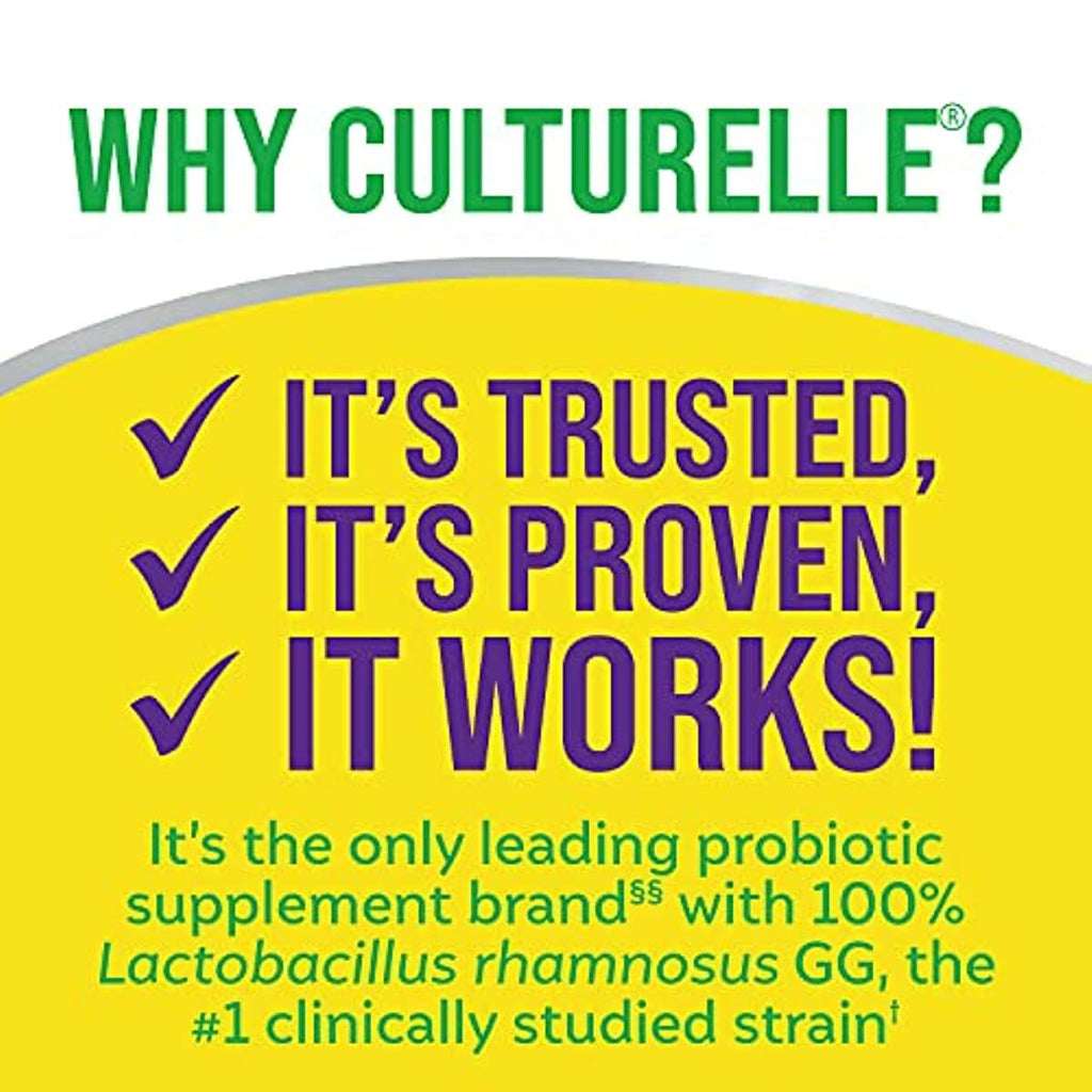 Culturelle Pro Strength Daily Probiotic, Digestive Health Capsules, Naturally Sourced Probiotic Strain Proven to Support Digestive and Immune Health, Gluten and Soy Free, 60 Count