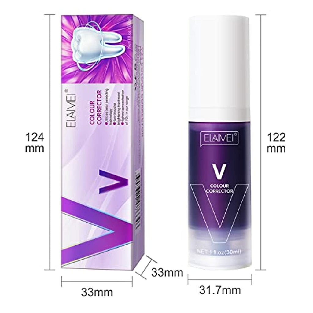2PCS Whitening Toothpaste,Purple Toothpaste for Teeth Whitening,Color Corrector Toothpaste,Toothpaste Whitening,Teeth Whitening Toothpaste,Remove Stains,Improves Teeth Brightness and Reduce Yellowing